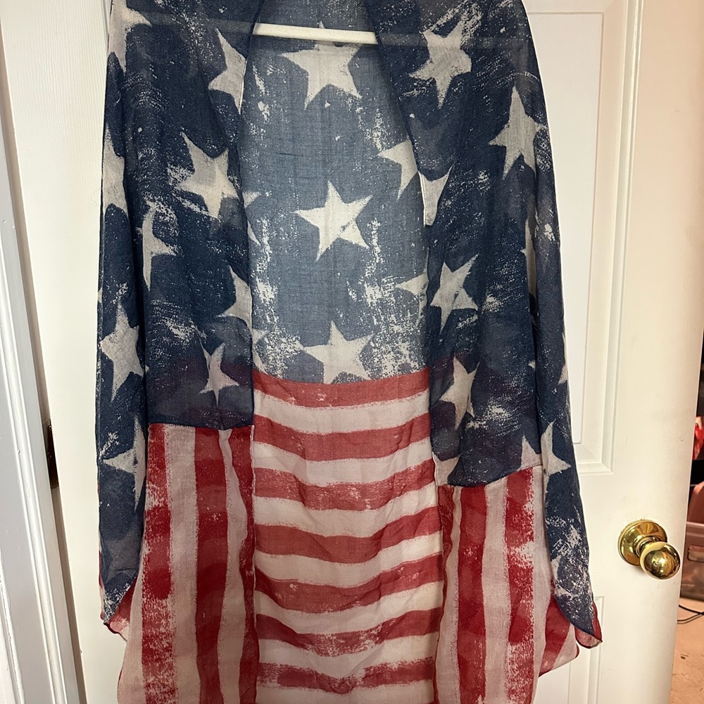 Mossimo Supply Co. Navy and White Star Kimono